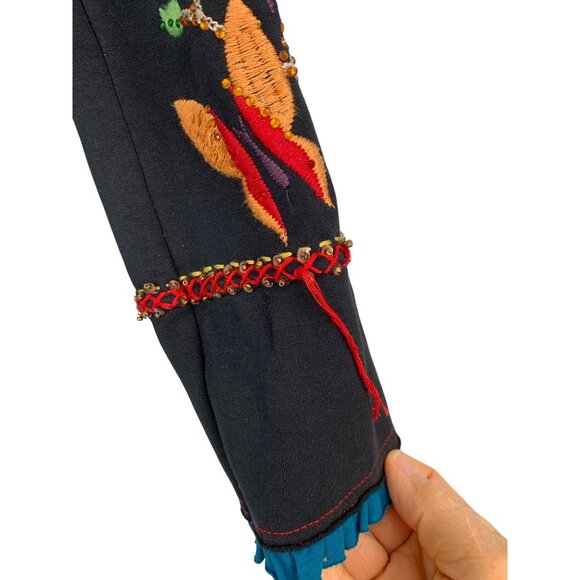 Double D Ranch XS/S Black Stretch Knit Blazer RH10469 GUC Western Couture - Picture 8 of 11